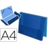 Carpeta liderpapel portadocumentos gomas 36932 polipropileno din a4 azul translucido -lomo 25 mm