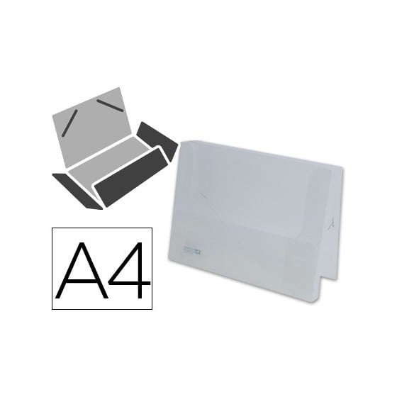Carpeta liderpapel portadocumentos gomas 36934 polipropileno din a4 transparente translucido - lomo 25 mm