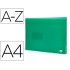 Carpeta liderpapel clasificador fuelle 32113 polipropileno din a4 verde transparente 13 departamentos