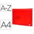 Carpeta liderpapel clasificador fuelle 32110 polipropileno din a4 roja transparente 13 departamentos