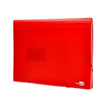Carpeta liderpapel clasificador fuelle 32110 polipropileno din a4 roja transparente 13 departamentos
