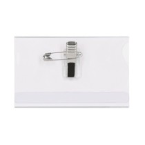Identificador con pinza e imperdible q-connect kf01567 54x90 mm