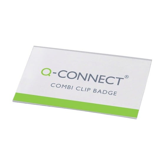 Identificador con pinza e imperdible q-connect kf01567 54x90 mm