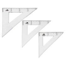 Escuadra liderpapel 30 cm plastico cristal