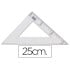 Escuadra liderpapel 25 cm plastico cristal