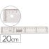 Regla liderpapel plastico cristal 20 cm