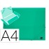 Carpeta liderpapel gomas solapas 34963 polipropileno din a4 verde translucido