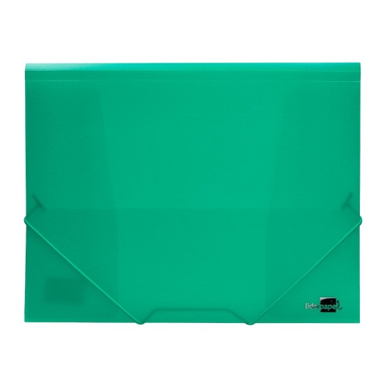 Carpeta liderpapel gomas solapas 34963 polipropileno din a4 verde translucido