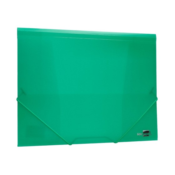 Carpeta liderpapel gomas solapas 34963 polipropileno din a4 verde translucido