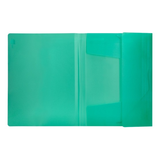 Carpeta liderpapel gomas solapas 34963 polipropileno din a4 verde translucido