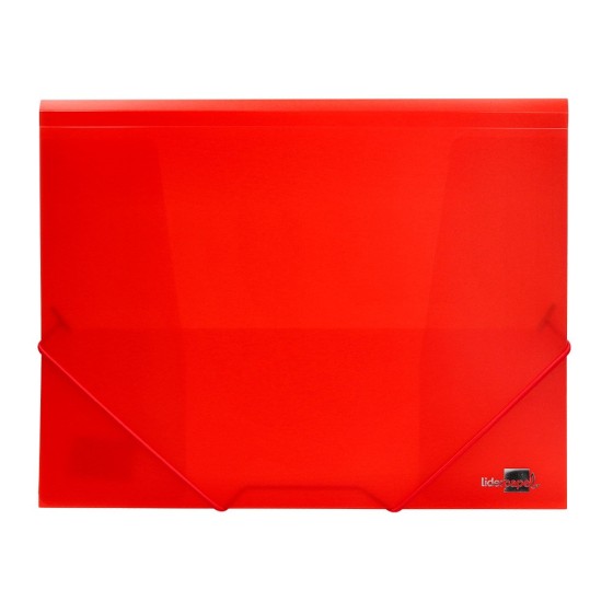 Carpeta liderpapel gomas solapas 34960 polipropileno din a4 rojo translucido