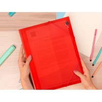 Carpeta liderpapel gomas solapas 34960 polipropileno din a4 rojo translucido