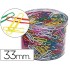 Clips colores liderpapel bote 1000 unidades colores surtidos