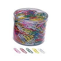 Clips colores liderpapel bote 1000 unidades colores surtidos