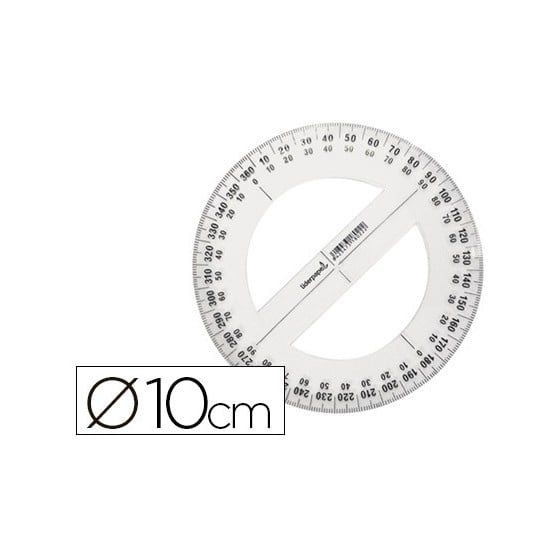 Circulo plastico liderpapel 10 cm