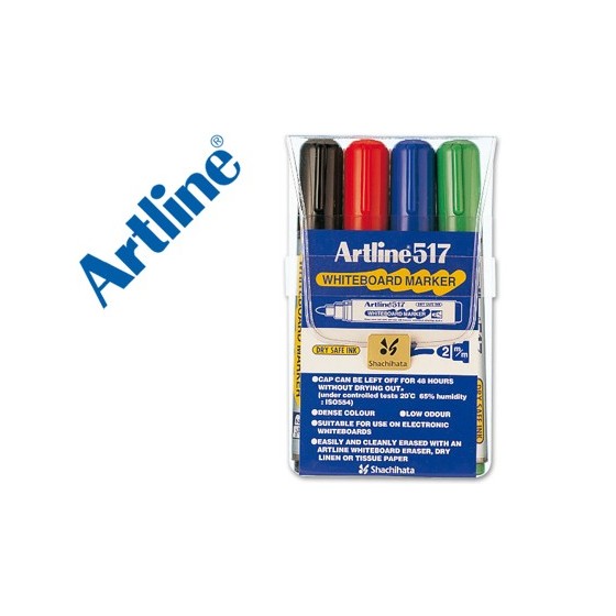 Rotulador artline pizarra ek-517 4 -punta redonda 2 mm -bolsa de 4 rotuladores