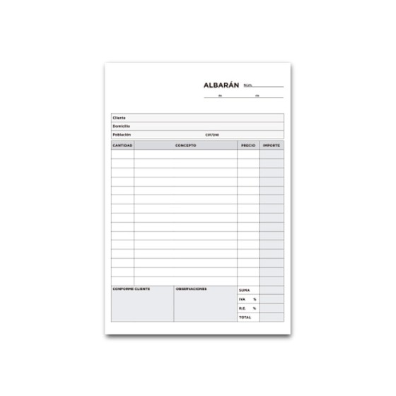 Talonario liderpapel albaran cuarto original y copia t215