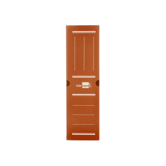 Caja archivo definitivo plastico liderpapel marron 360x260x100 mm