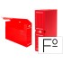 Caja archivo definitivo plastico liderpapel rojo 360x260x100 mm