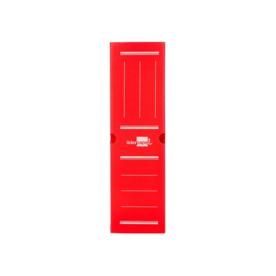 Caja archivo definitivo plastico liderpapel rojo 360x260x100 mm
