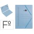 Carpeta liderpapel gomas folio sencilla carton pintado azul