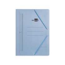 Carpeta liderpapel gomas folio sencilla carton pintado azul