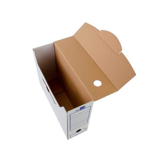 Caja archivo definitivo liderpapel ecouse carton 100% reciclado 103 cuarto 278x213x105mm 325g/m2