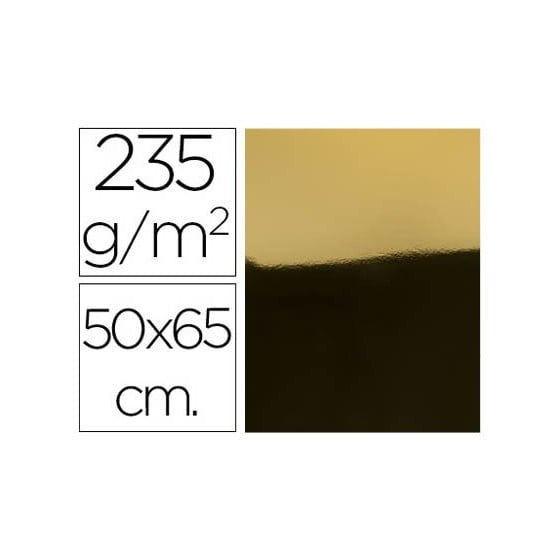 Cartulina liderpapel 50x65 cm 235g/m2 metalizada oro
