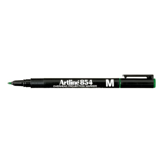 Rotulador artline retroproyeccion punta fibra permanente ek-853 verde -punta redonda 0.5 mm