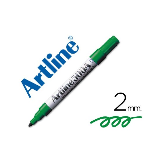 Rotulador artline pizarra ek-500 verde punta redonda 2 mm recargable