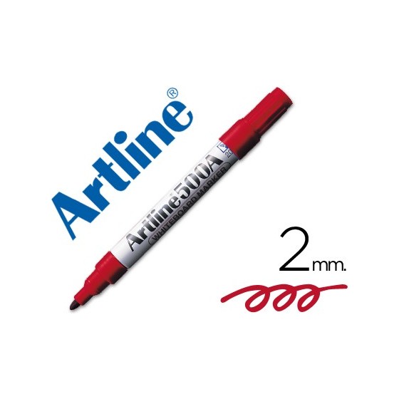 Rotulador artline pizarra ek-500 rojo punta redonda 2 mm recargable