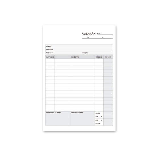 Talonario liderpapel albaran cuarto original t115