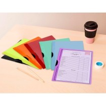 Carpeta liderpapel dossier pinza lateral polipropileno din a4 naranja fluor opaco 30 hojas pinza deslizante