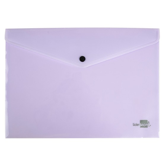 Carpeta liderpapel dossier broche polipropileno din a4 lavanda opaco 50 hojas