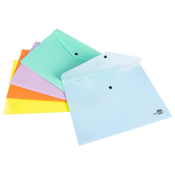 Carpeta liderpapel dossier broche polipropileno din a4 lavanda opaco 50 hojas