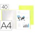 Carpeta liderpapel escaparate 40 fundas polipropileno din a4 amarillo fluor opaco