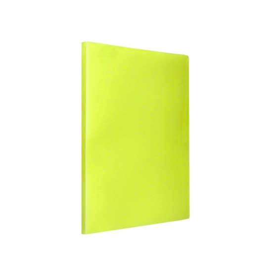 Carpeta liderpapel escaparate 40 fundas polipropileno din a4 amarillo fluor opaco