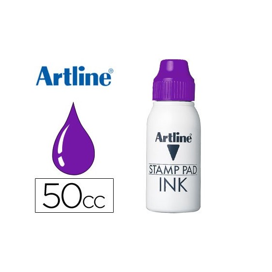 Tinta tampon artline violeta frasco de 50 cc