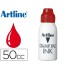 Tinta tampon artline roja frasco de 50 cc