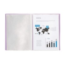 Carpeta liderpapel escaparate 20 fundas polipropileno din a4 lavanda opaco
