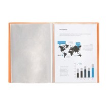 Carpeta liderpapel escaparate 20 fundas polipropileno din a4 naranja fluor opaco
