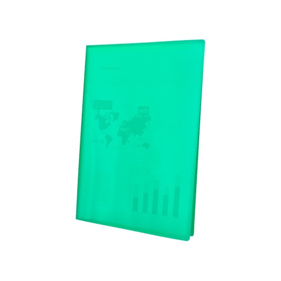 Carpeta liderpapel escaparate 20 fundas polipropileno din a4 verde translucido