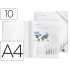 Carpeta liderpapel escaparate con espiral 10 fundas polipropileno din a4 transparente