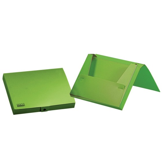 Carpeta liderpapel portadocumentos gomas polipropileno din a4 verde manzana opaco lomo 25 mm