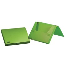 Carpeta liderpapel portadocumentos gomas polipropileno din a4 verde manzana opaco lomo 25 mm