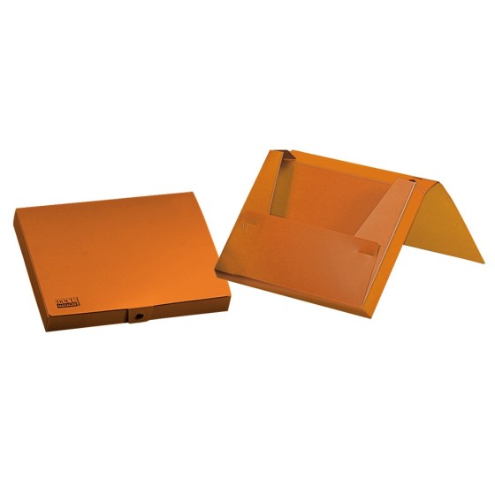Carpeta liderpapel portadocumentos gomas polipropileno din a4 naranja fluor lomo 25 mm
