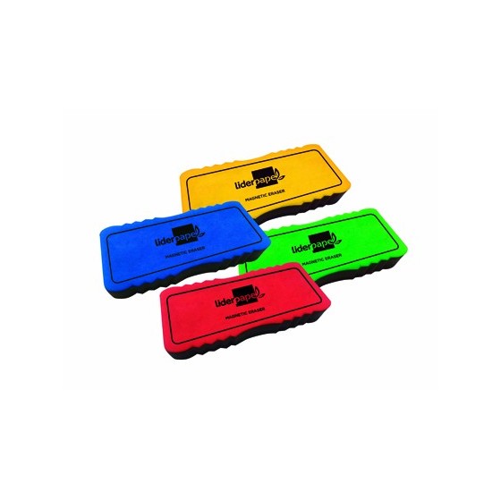 Borrador liderpapel pizarra blanca magnetico colores surtidos 130x60 mm