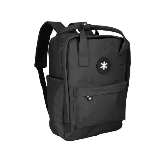 Cartera antartik mochila 2 asas y bolsillos exteriores negro 300x115x390 mm
