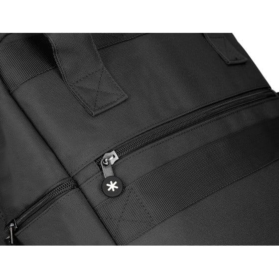 Cartera antartik mochila 2 asas y bolsillos exteriores negro 300x115x390 mm