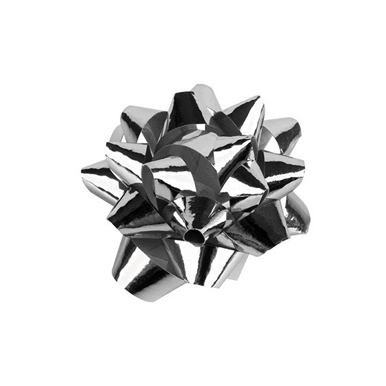 Lazos liderpapel fantasia medianos color plata metalizado